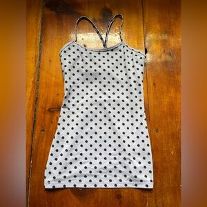 Lululemon Power Y Tank, Purple Polka Dots, Size 4